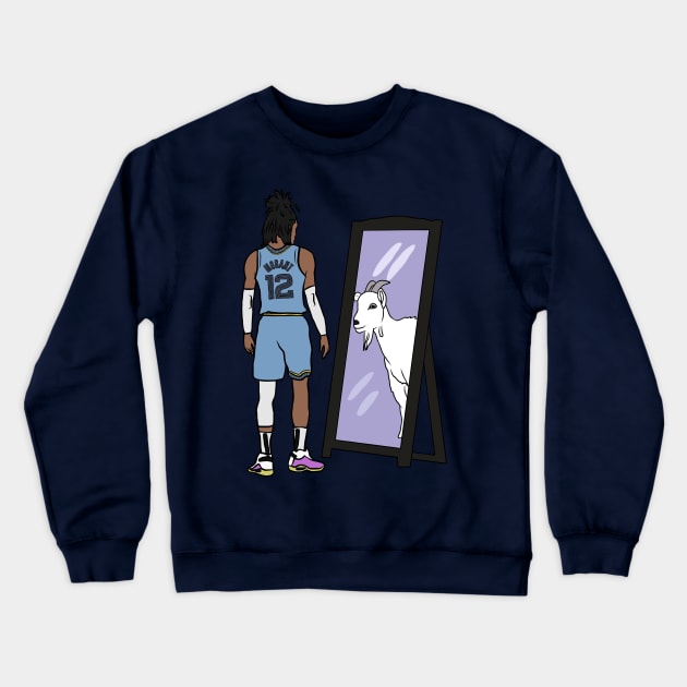 Ja Morant Mirror GOAT Crewneck Sweatshirt by rattraptees